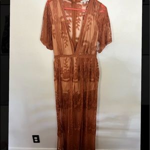 Maxi fall lace dress